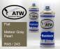 Preview: Fiat, Meteor Gray Pearl, RA5 / 243: 400ml Sprühdose + 400ml Klarlack - Set, von ATW Autoteile West.